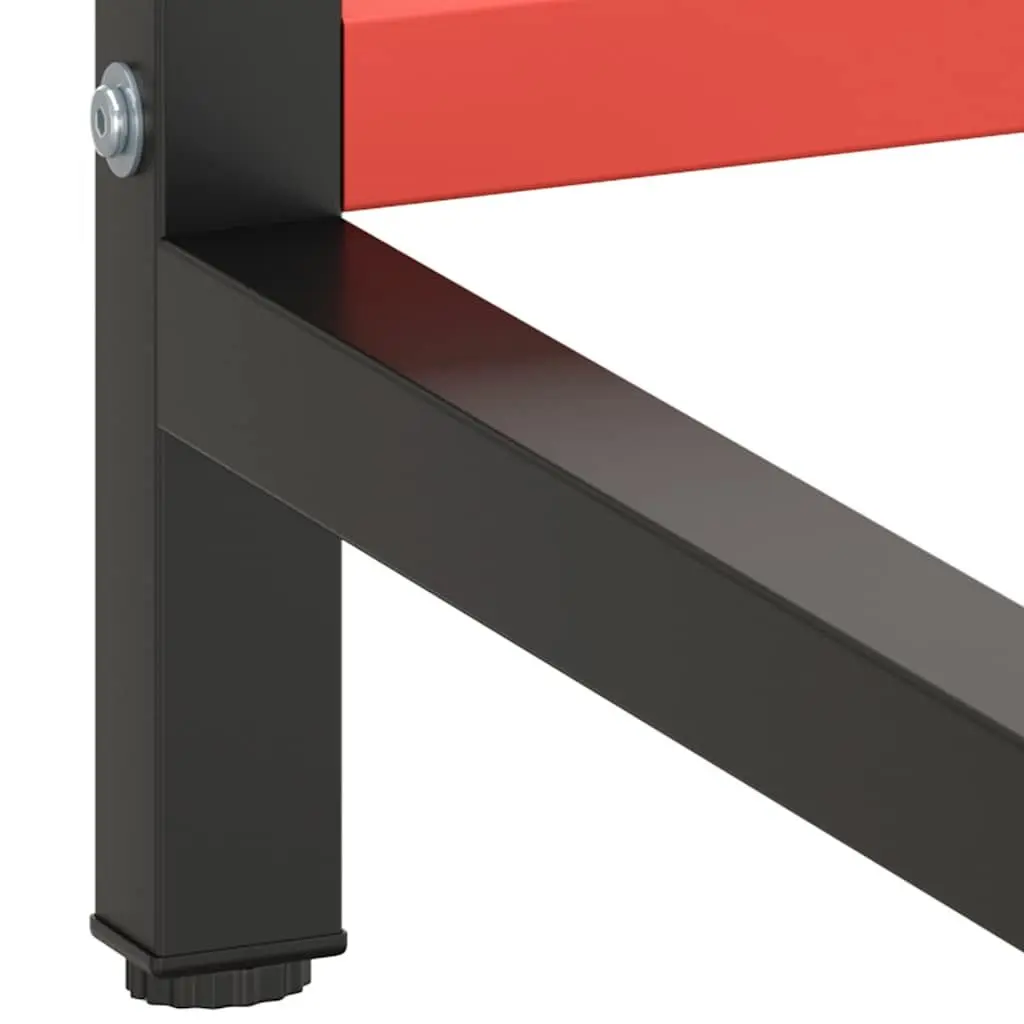 Work Bench Frame Heavy Duty Metal 220 x 57 x 79 cm Matte Black