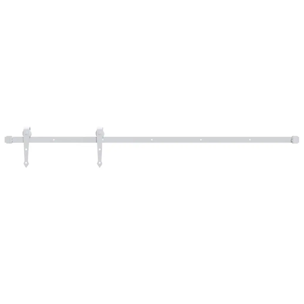 Sliding Door Hardware Kit 200cm Steel Track System White Barn Door Roller