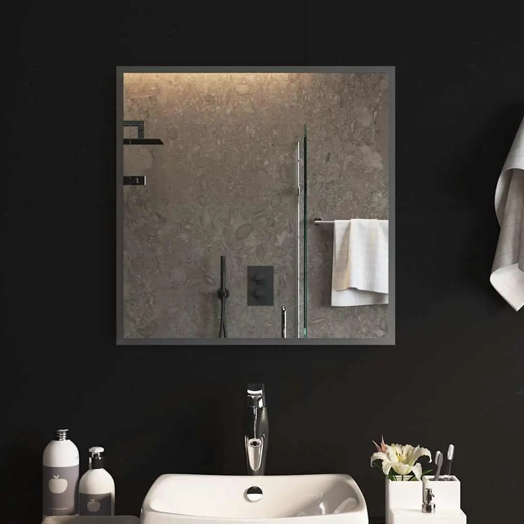 LED Bathroom Mirror 60x60 cm Vanity Wall Mount Waterproof USB Interface