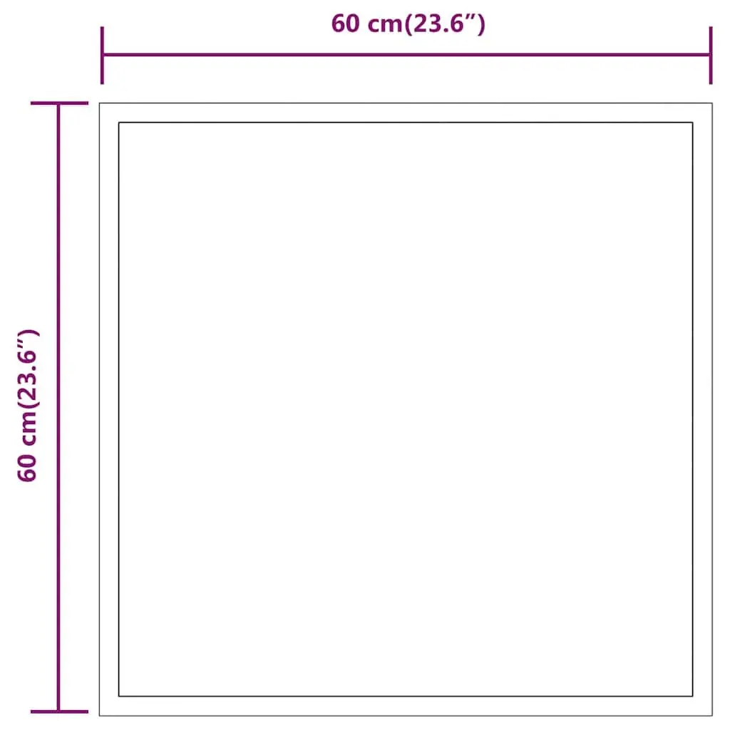 LED Bathroom Mirror 60x60 cm Vanity Wall Mount Waterproof USB Interface