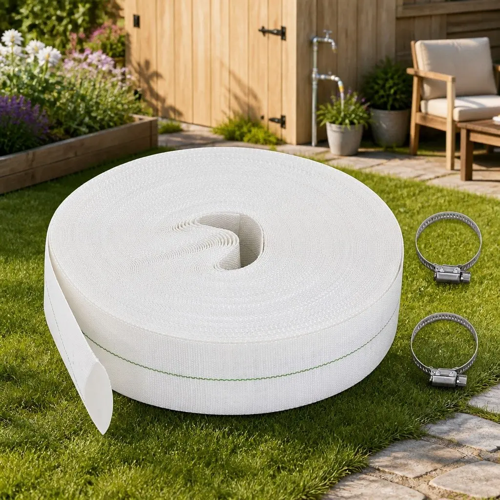 Flat Hose PE Lining 25m 1.5 Inch High Pressure Garden Water Irrigation Supply