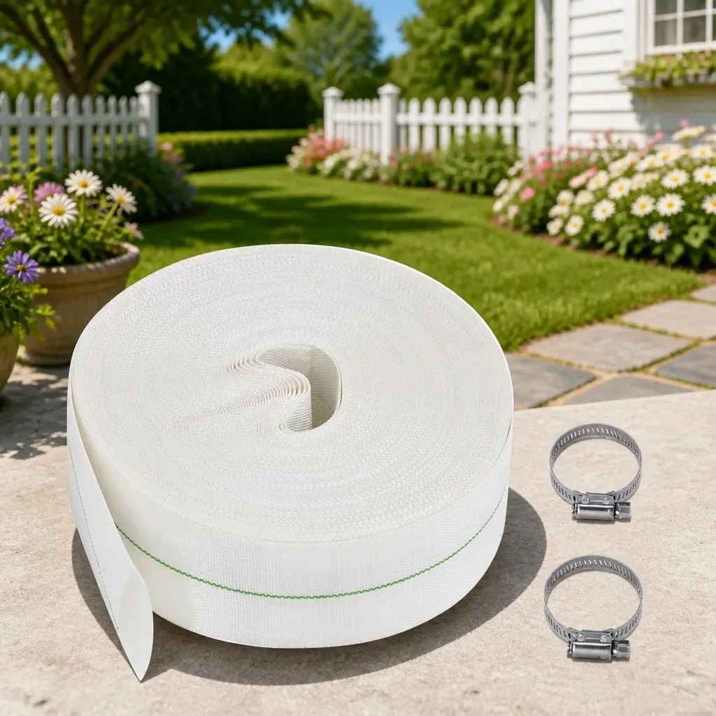 Flat Hose 100m 2 Inch Coil High Pressure PE Lining Garden