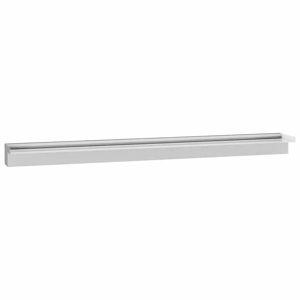 Rectangular Pool Waterfall Fountain 110cm Garden Pond Decoration Silver Water