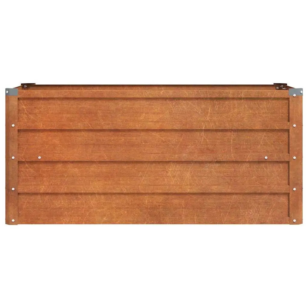 Garden Raised Bed Planter Box Corten Steel 100 x 40 x 45 cm Brown Outdoor Vegetables Herbs