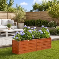 Practical Corten Steel Raised Bed for Versatile Use