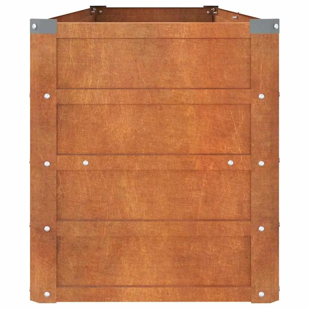 Garden Raised Bed Corten Steel Weathering Planter 160x40x45cm Brown Outdoor