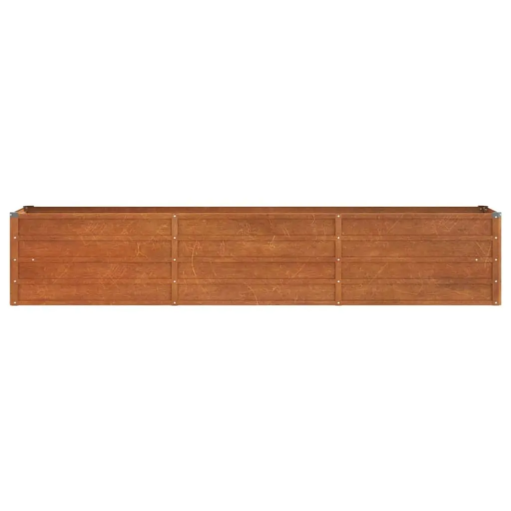 Corten Steel Garden Raised Bed Planter 240x40x45 cm Weathering Steel Outdoor