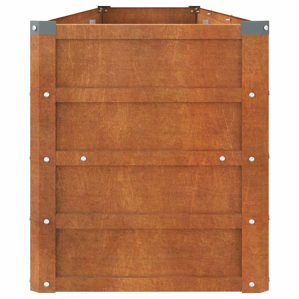 Corten Steel Garden Raised Bed Planter 240x40x45 cm Weathering Steel Outdoor