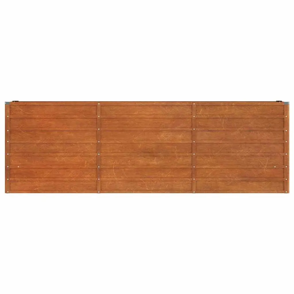 Garden Raised Bed Planter Box Weathering Steel 240 x 40 x 77 cm Brown