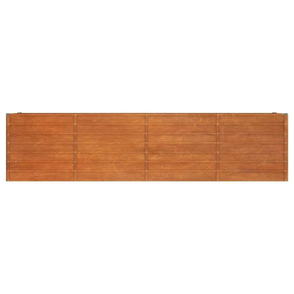 Garden Raised Bed Planter Corten Steel 320 x 40 x 77 cm Brown Outdoor Vegetable Flower Herb Pot