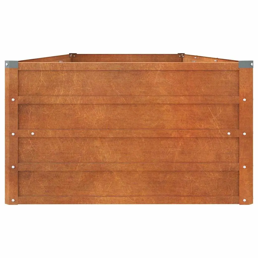 Corten Steel Raised Garden Bed Outdoor Planter Box 240x80x45cm Brown Weather Resistant