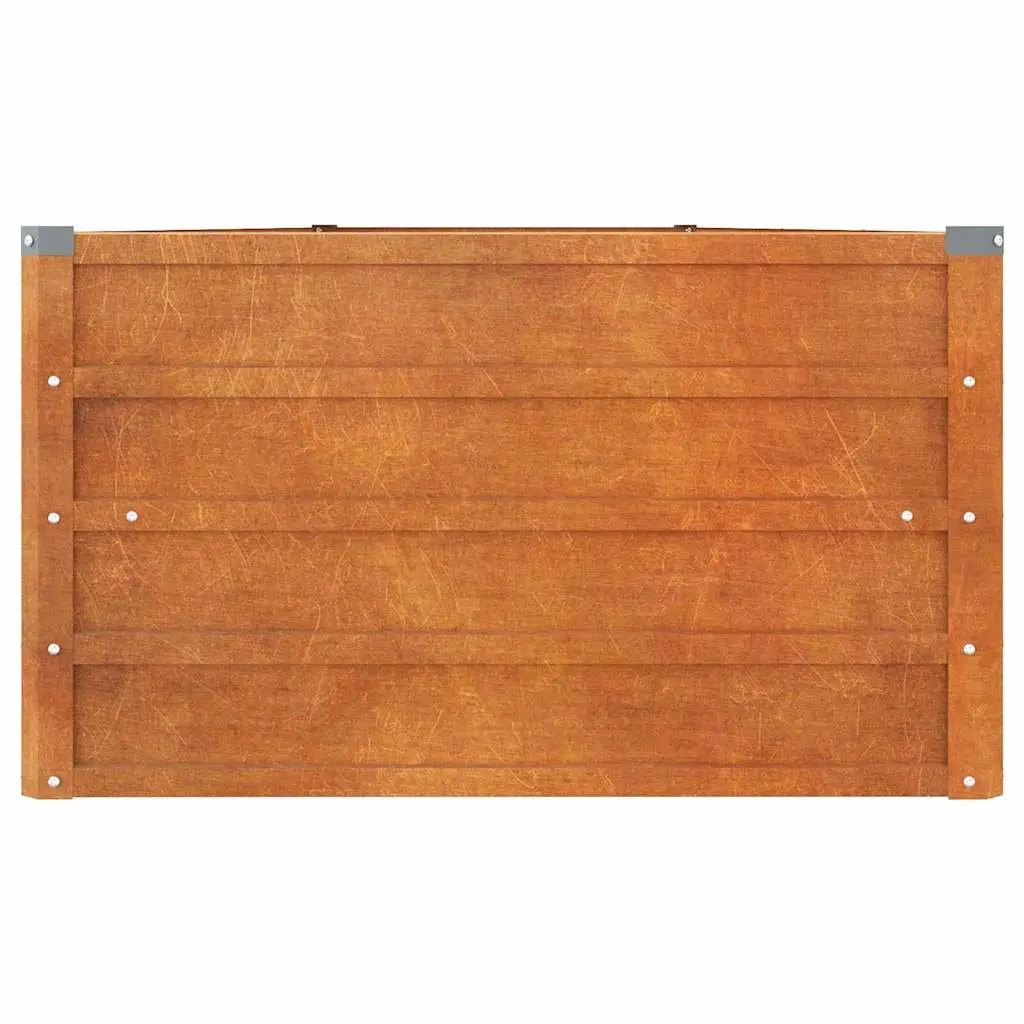 Garden Raised Bed Planter Corten Steel 400x80x45cm Brown Outdoor