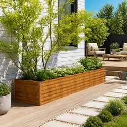 Practical Corten Steel Planter Box for Your Home Garden