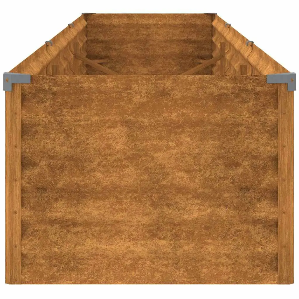 Garden Raised Bed Corten Steel 291x50x36cm Brown Planter Box