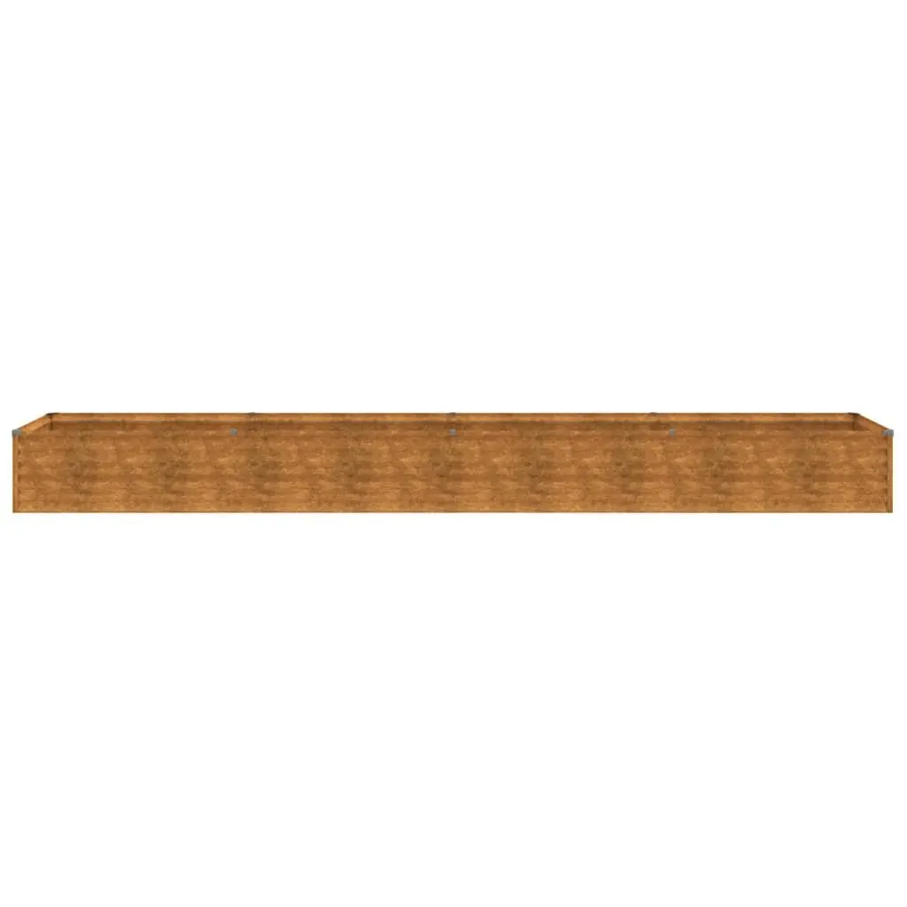 Corten Steel Planter Box Garden Raised Bed 386x50x36cm Outdoor Vegetables Herbs Flowers