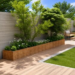 Practical Corten Steel Planter for Gardens and Balconies