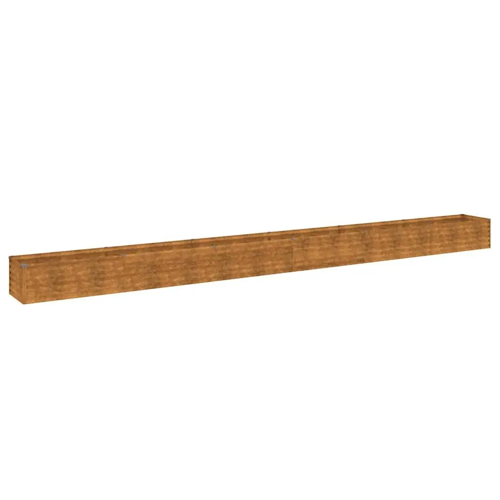 Garden Raised Bed 580x50x36 cm Corten Steel Planter Box Brown Weathering