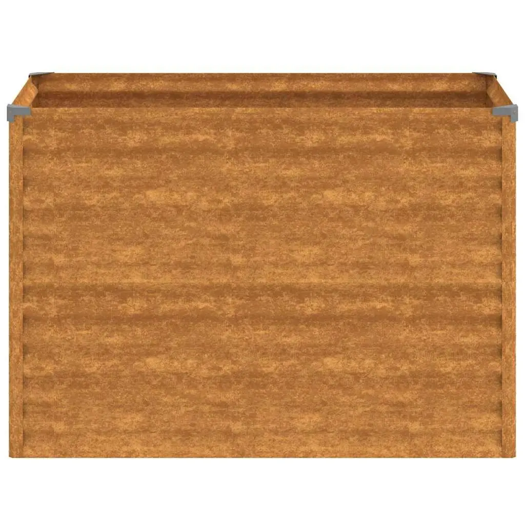 Garden Raised Bed Planter Corten Steel 100x50x69 cm Brown Weathering Outdoor