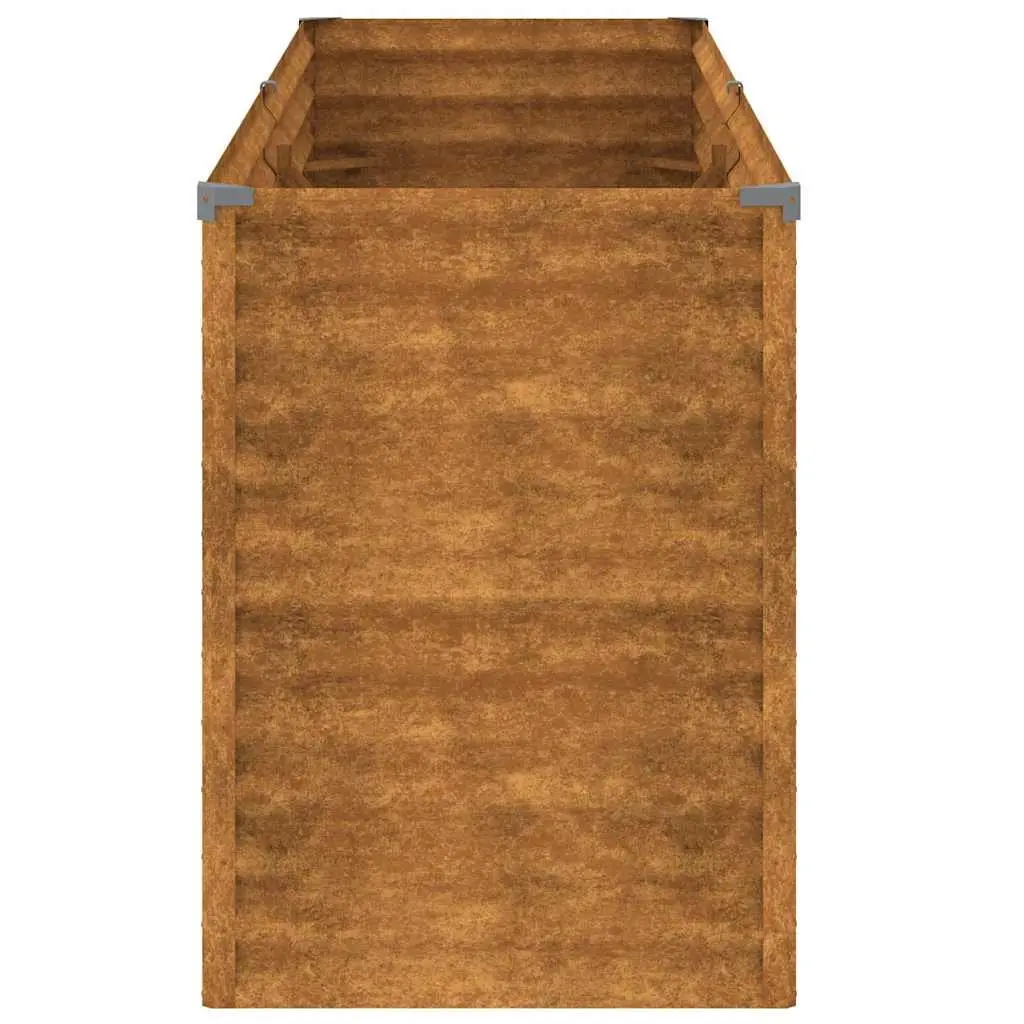 Garden Raised Bed Planter 196x50x69cm Corten Steel Weathering Brown Box
