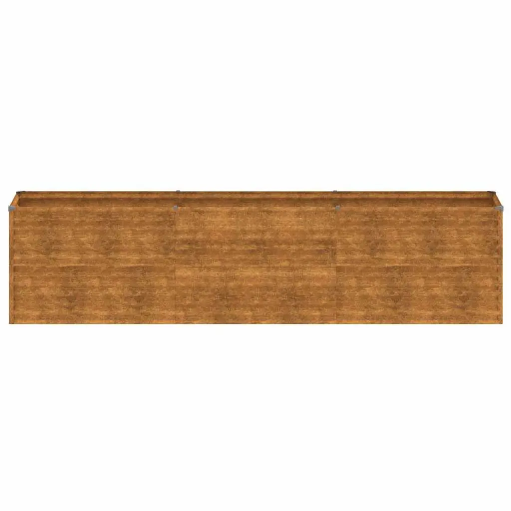 Raised Garden Bed Planter Corten Steel 291x50x69 cm Brown Outdoor Vegetable Flower Box