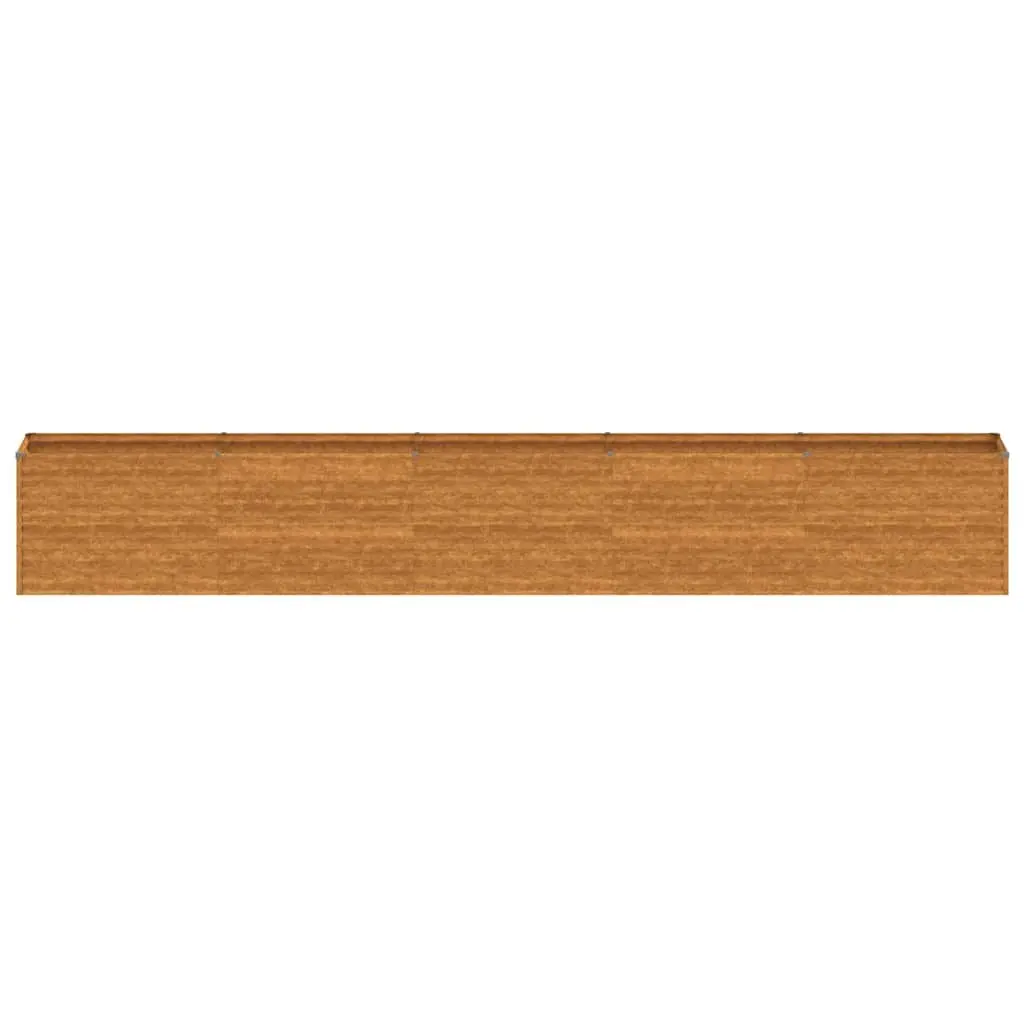 Corten Steel Garden Planter Box 482 x 50 x 69 cm Brown Outdoor Raised Bed for Vegetables Herbs and Flowers
