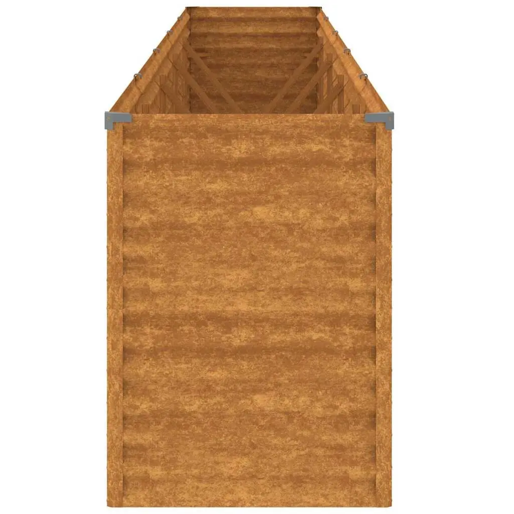 Corten Steel Garden Planter Box 482 x 50 x 69 cm Brown Outdoor Raised Bed for Vegetables Herbs and Flowers