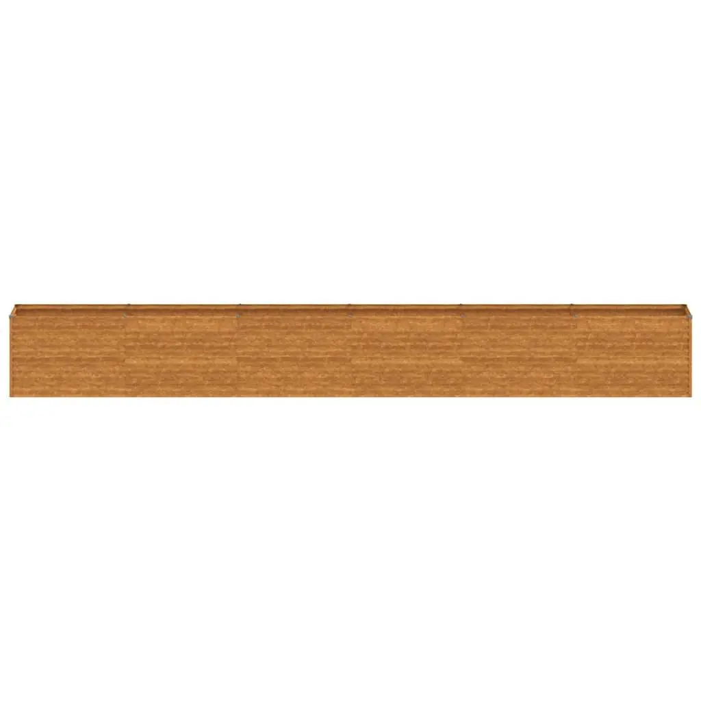 Corten Steel Planter Box Outdoor Vegetable Garden Raised Bed Brown 579 x 100 x 36 cm