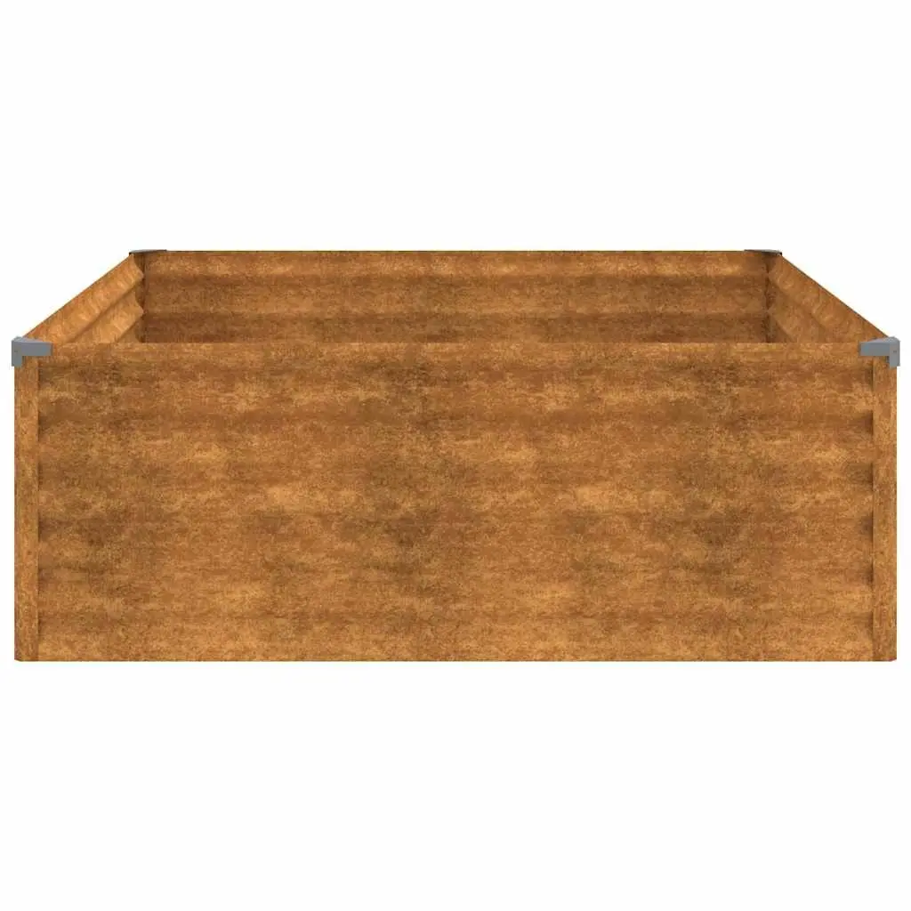 Garden Raised Bed 100x100x36 cm Corten Steel Brown Planter Box Outdoor