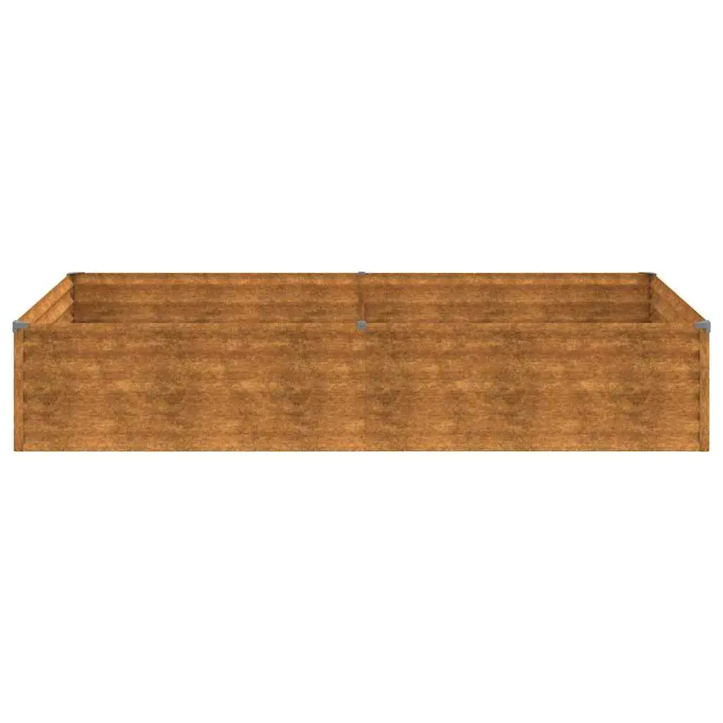 Garden Raised Bed Corten Steel Planter Box 195 x 100 x 36 cm Brown
