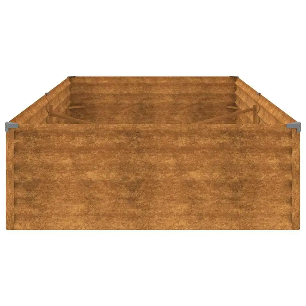 Garden Raised Bed Corten Steel Planter Box 195 x 100 x 36 cm Brown