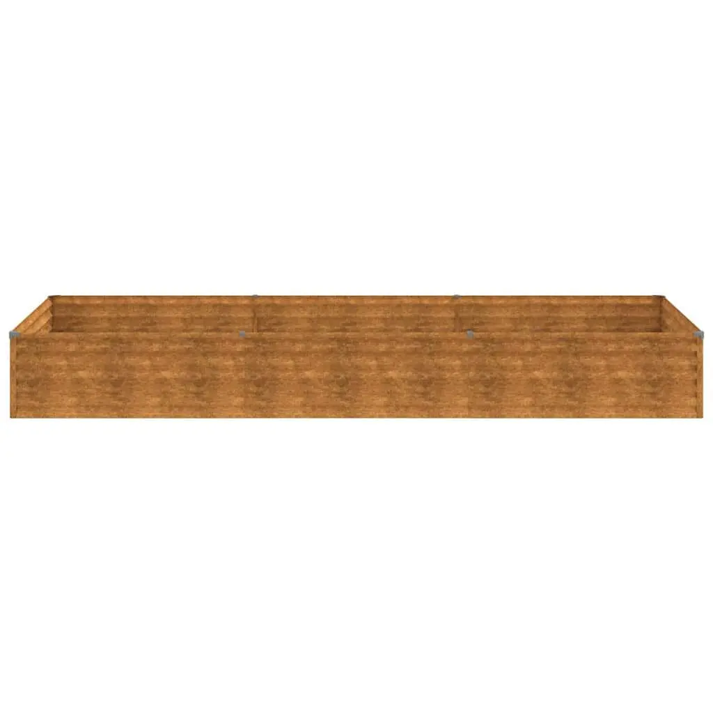 Garden Planter Box Corten Steel Raised Bed 291x100x36cm Brown Outdoor Patio Flower