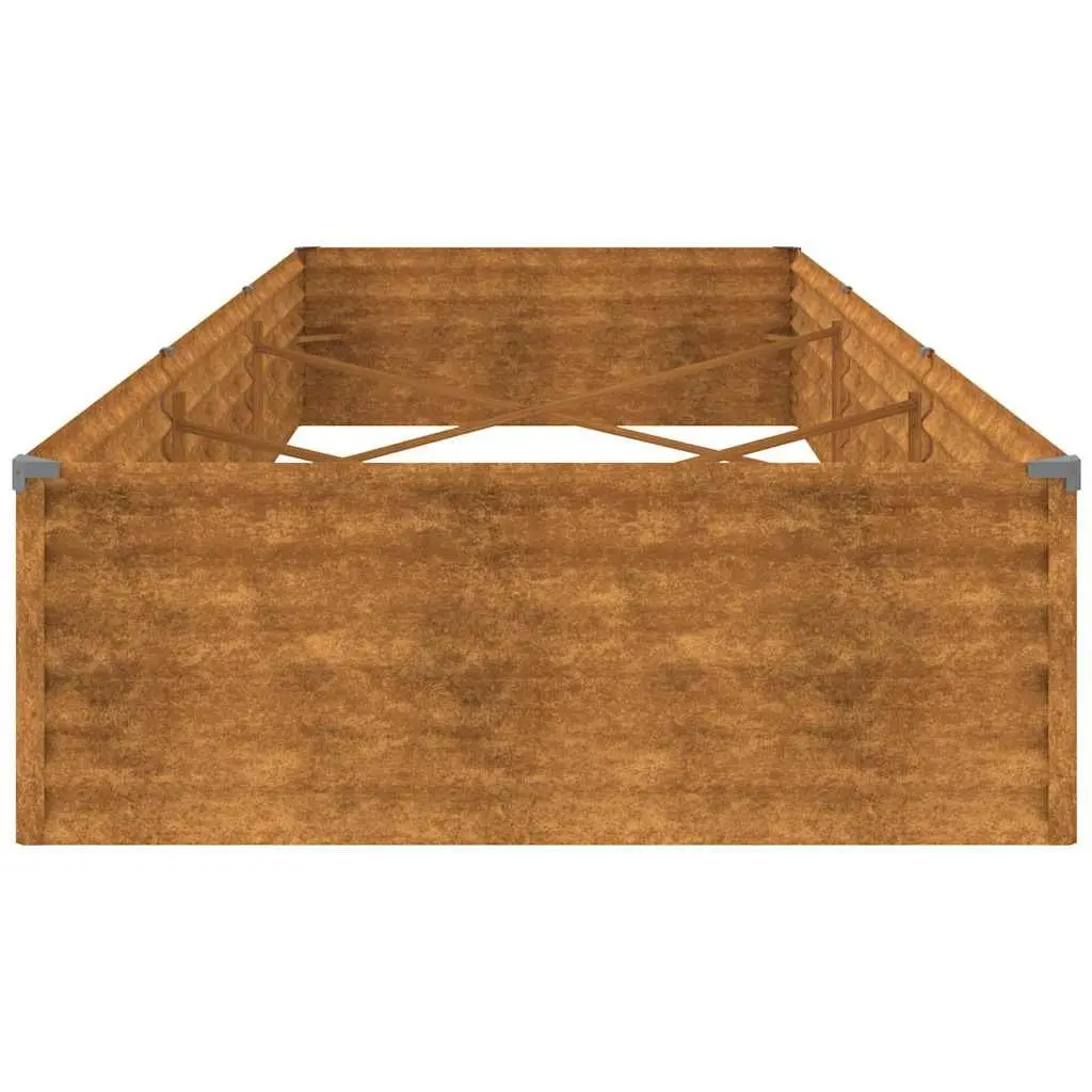 Garden Planter Box Corten Steel Raised Bed 291x100x36cm Brown Outdoor Patio Flower