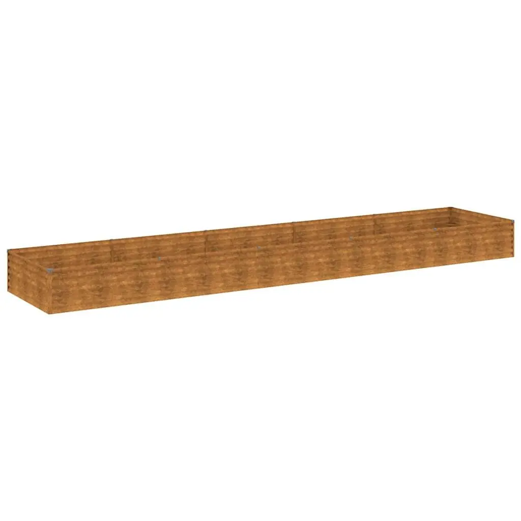 Raised Bed Planter Box Corten Steel Outdoor 482x100x36 cm Durable Vegetable Garden