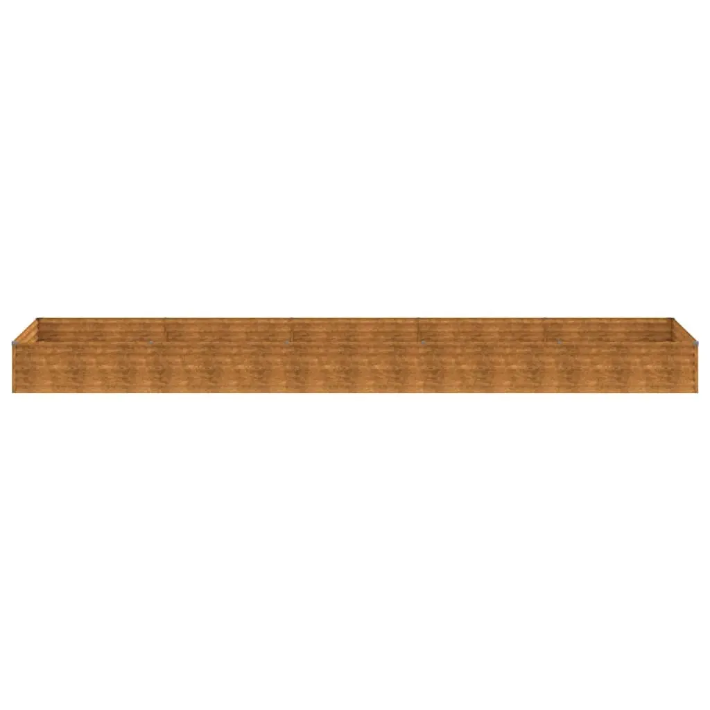 Raised Bed Planter Box Corten Steel Outdoor 482x100x36 cm Durable Vegetable Garden