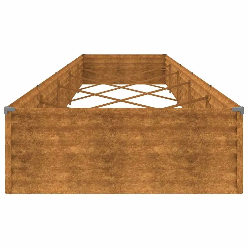 Raised Bed Planter Box Corten Steel Outdoor 482x100x36 cm Durable Vegetable Garden