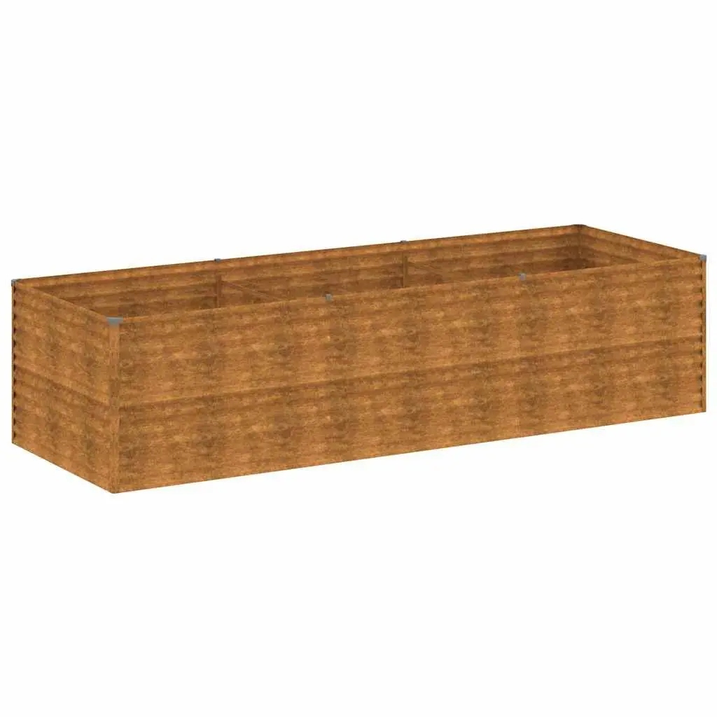 Garden Raised Bed Planter 290x100x69 cm Corten Steel Brown Outdoor Flower Box