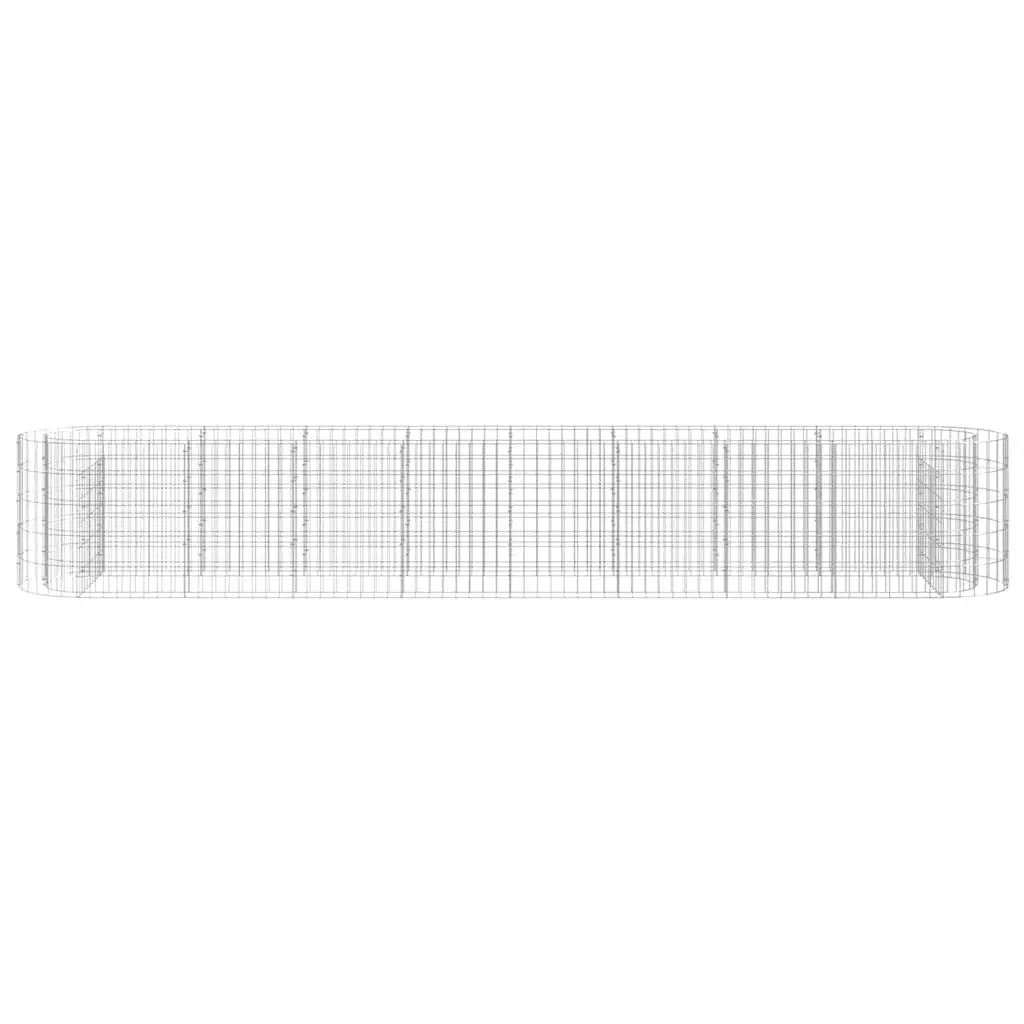 Raised Bed Gabion Planter Galvanised Iron 330x50x50cm Silver