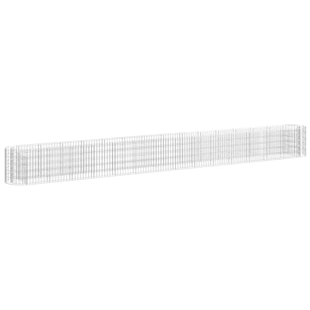 Gabion Raised Bed Galvanised Iron 540x50x50cm Silver Garden Planter Flower Border