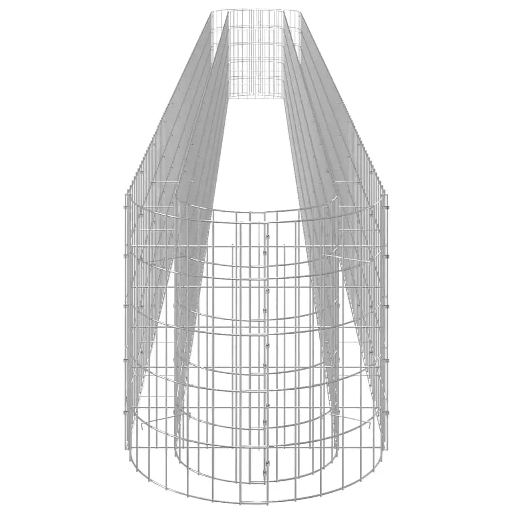 Gabion Raised Bed Galvanised Iron 540x50x50cm Silver Garden Planter Flower Border