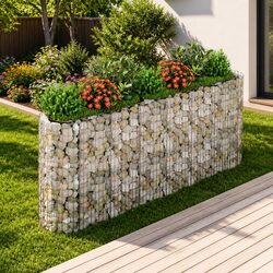 Ideal Gabion Raised Bed for Flower Borders in Your Garden