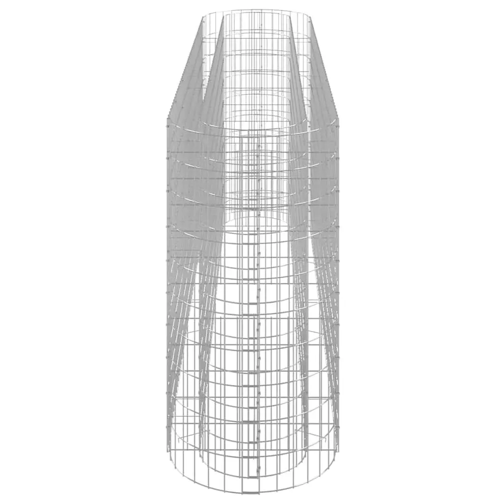 Gabion Raised Bed Galvanised Iron 260 x 50 x 100 cm Silver Garden Planter