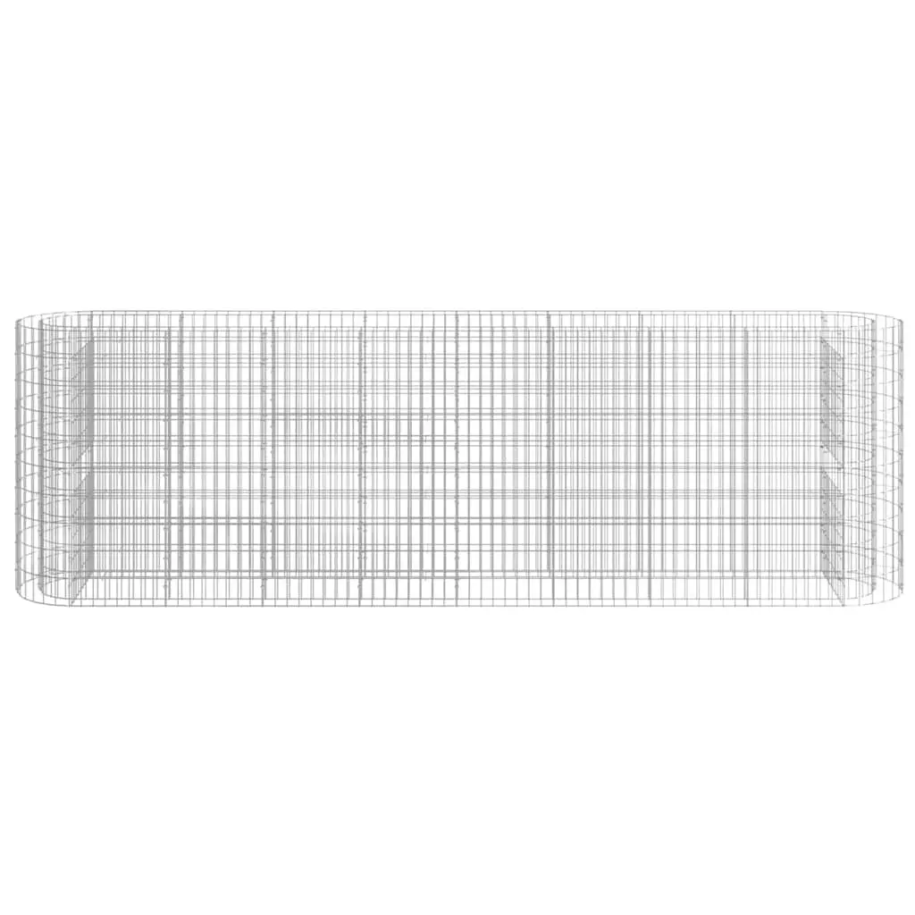 Gabion Raised Bed Garden Planter Galvanised Iron 330x50x100cm Silver