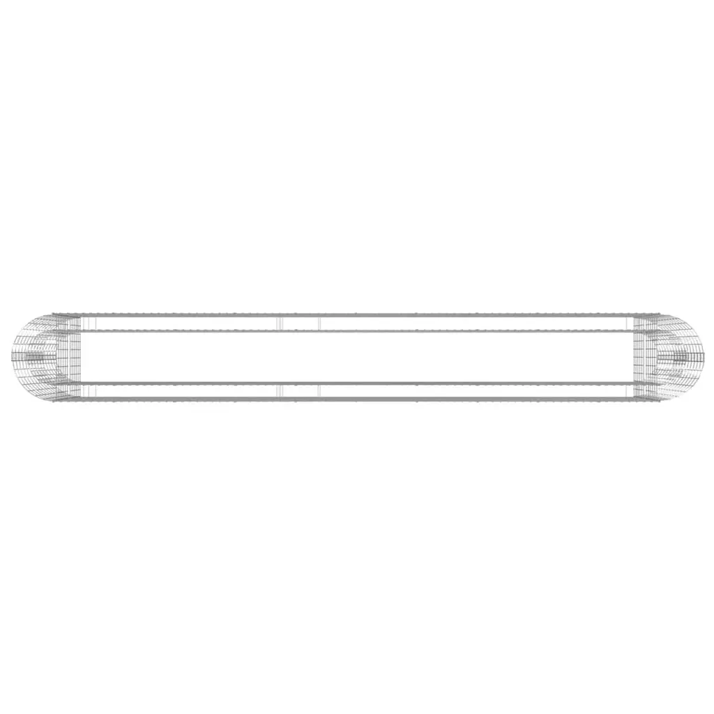 Raised Bed Garden Planter Border Galvanised Iron Sturdy 400x50x100 cm Silver