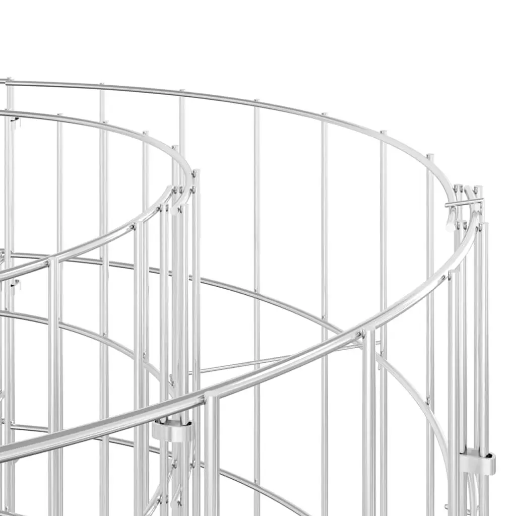 Raised Bed Garden Planter Border Galvanised Iron Sturdy 400x50x100 cm Silver