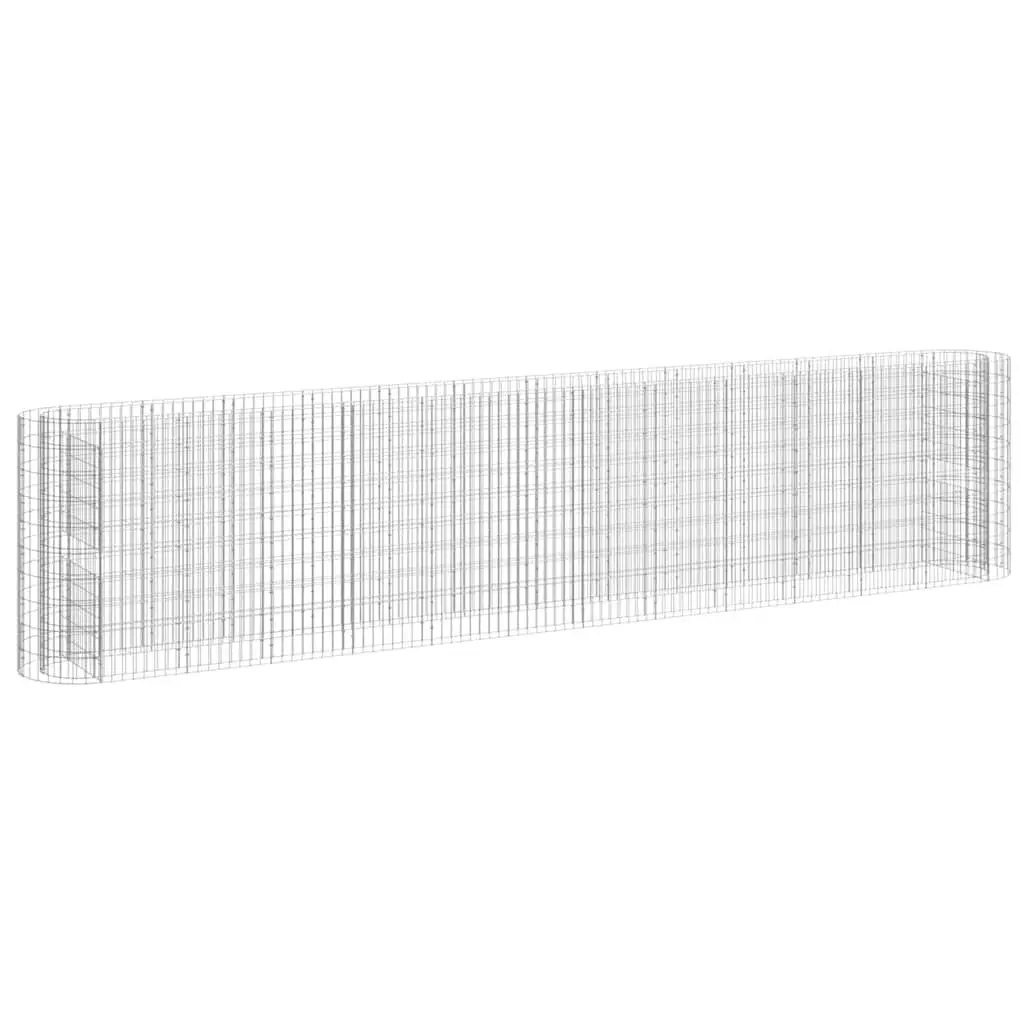 Raised Garden Bed Planter Silver Galvanised Iron 470x50x100cm Sturdy Weather Resistant Border for Outdoor Planting and Landscaping