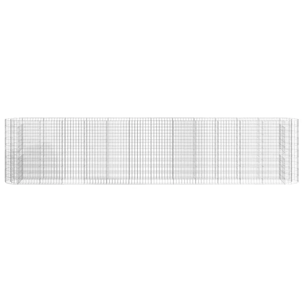Raised Garden Bed Planter Silver Galvanised Iron 470x50x100cm Sturdy Weather Resistant Border for Outdoor Planting and Landscaping