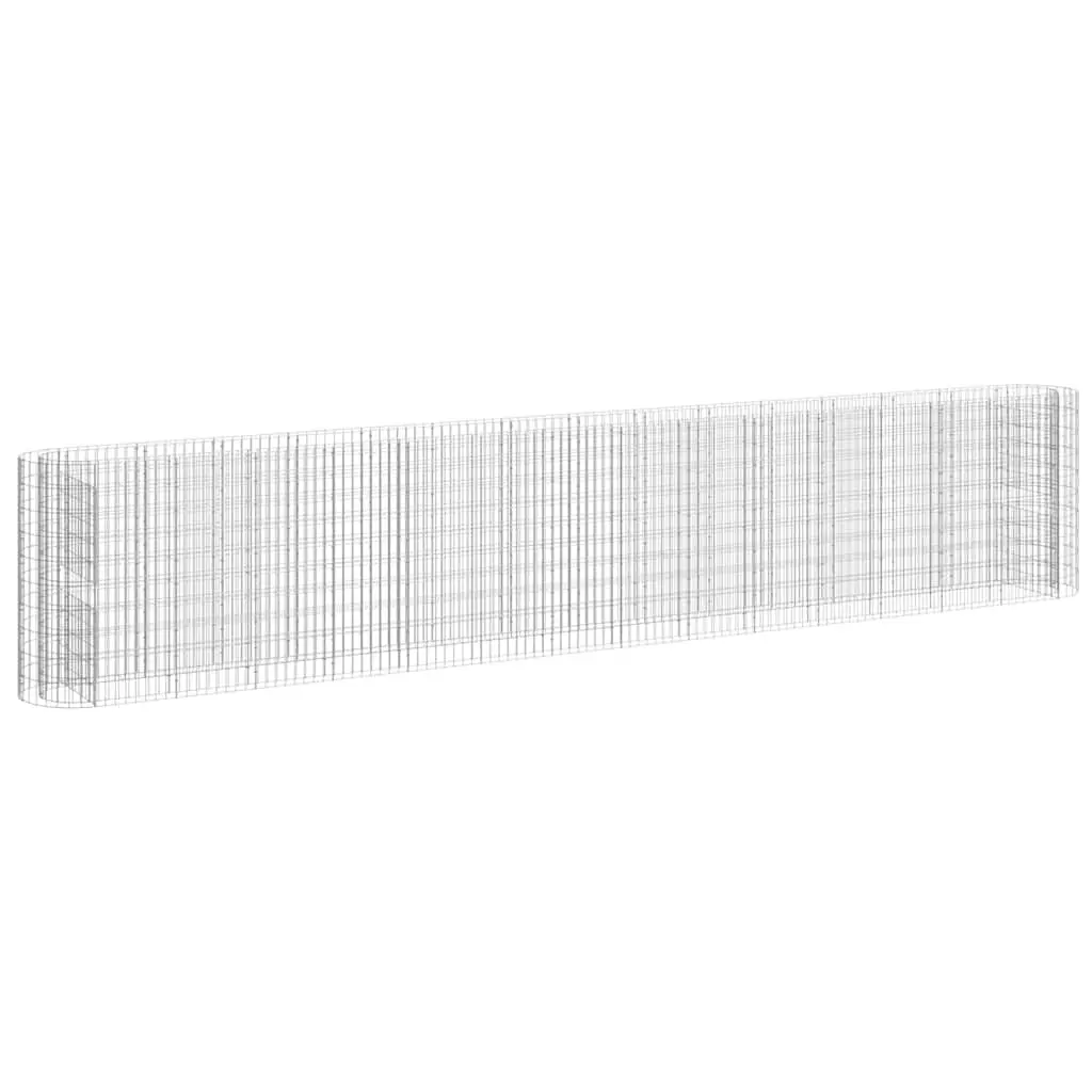 Raised Bed Planter Galvanised Iron 540x50x100cm Silver Decorative Garden Border