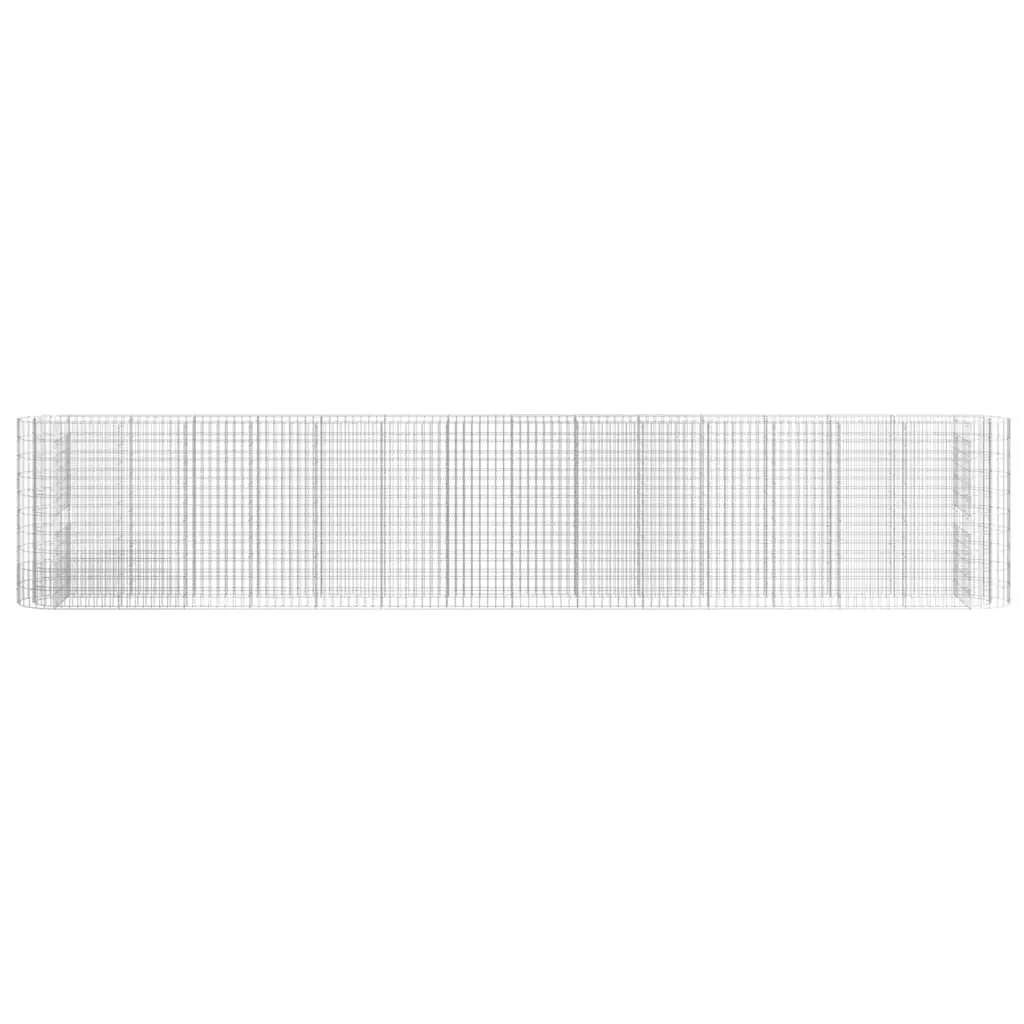 Raised Bed Planter Galvanised Iron 540x50x100cm Silver Decorative Garden Border