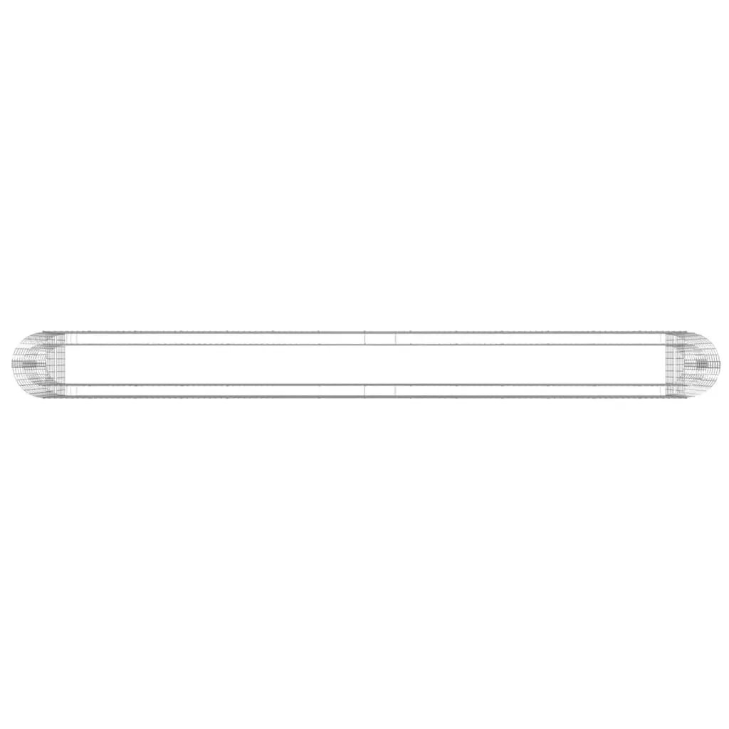Raised Bed Planter Galvanised Iron 540x50x100cm Silver Decorative Garden Border
