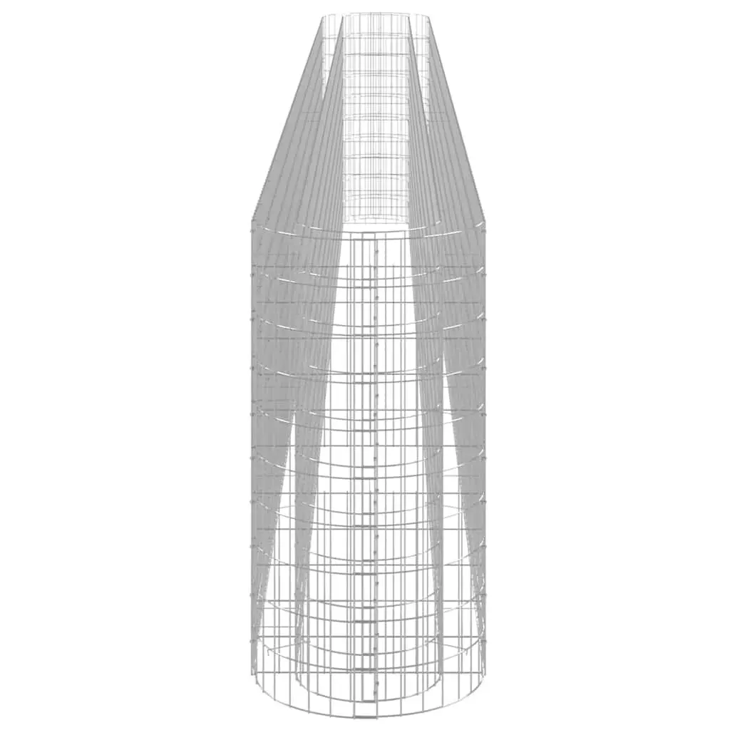 Gabion Raised Bed Galvanised Iron 610x50x100cm Silver Garden Planter Flower Border